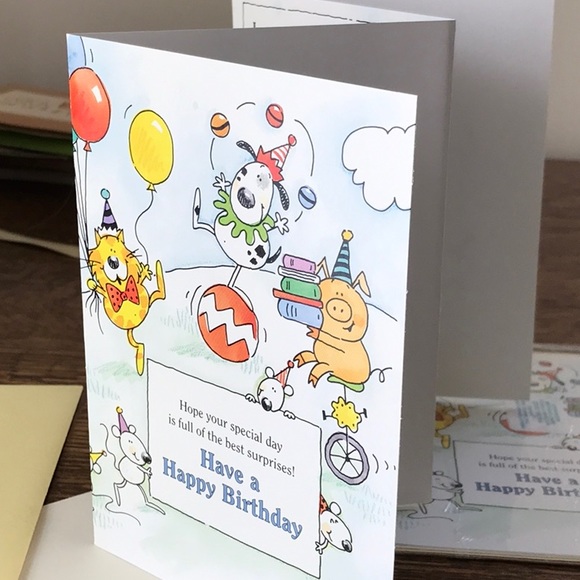 Current Inc Vintage Child Birthday Cards 2 with 3 envelopes greeting cards - Picture 3 of 4